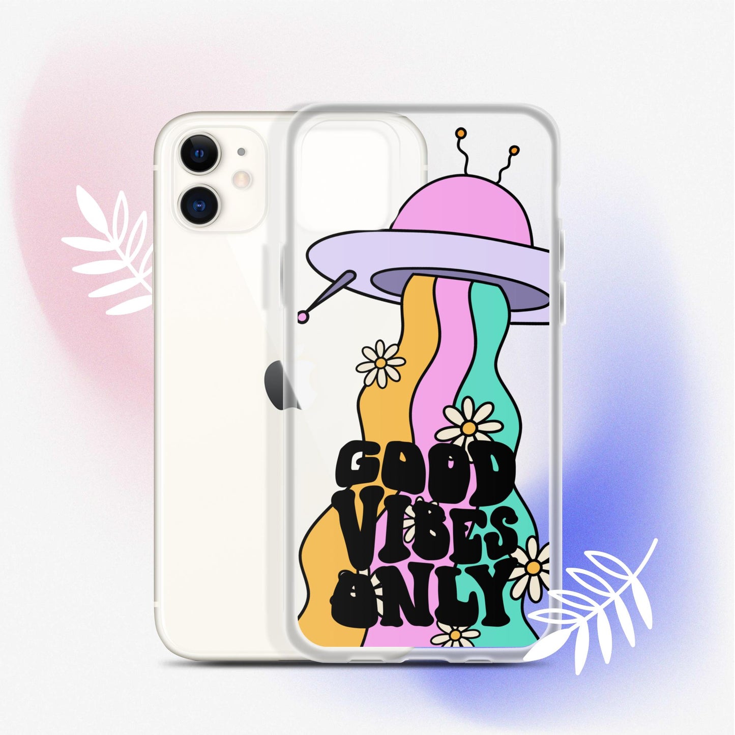 Good Vibes Alien - Clear Case for iPhone®