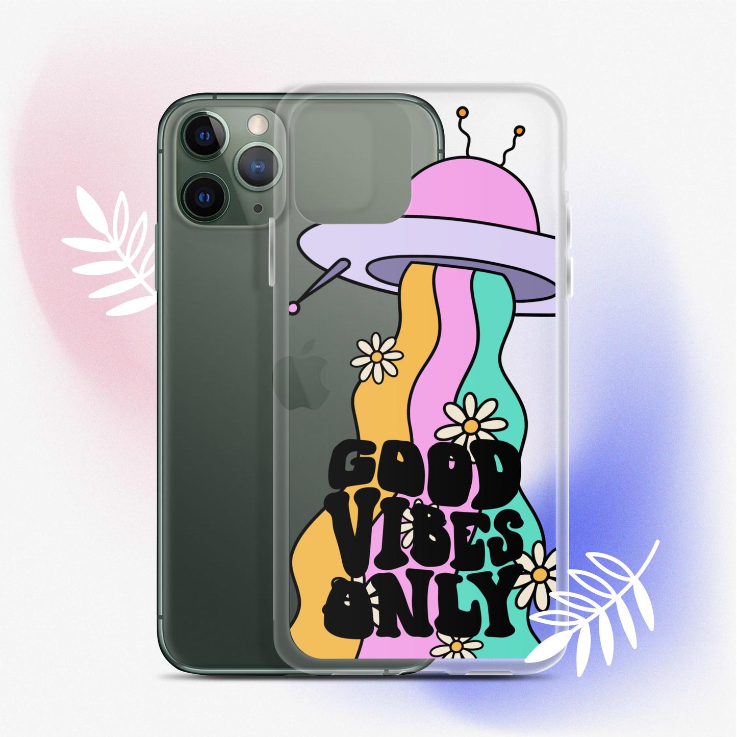 Good Vibes Alien - Clear Case for iPhone®