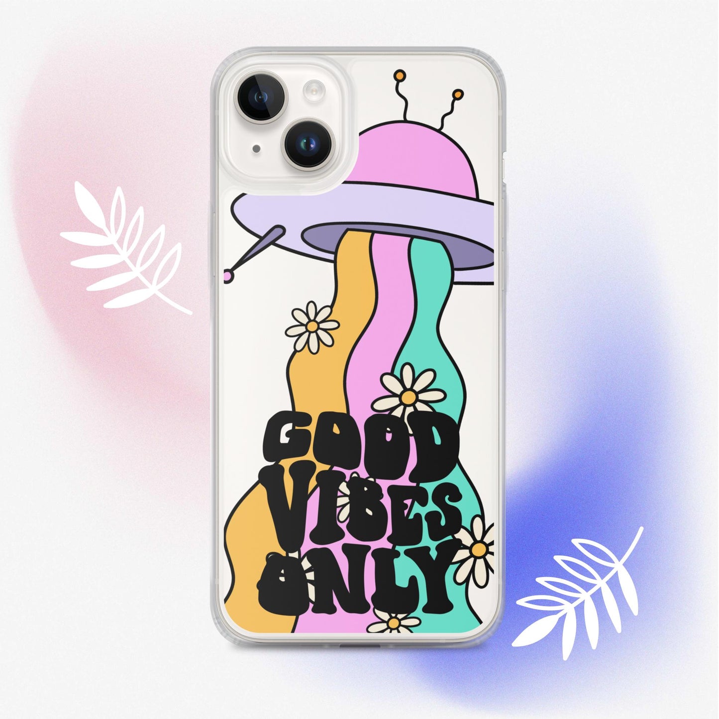 Good Vibes Alien - Clear Case for iPhone®