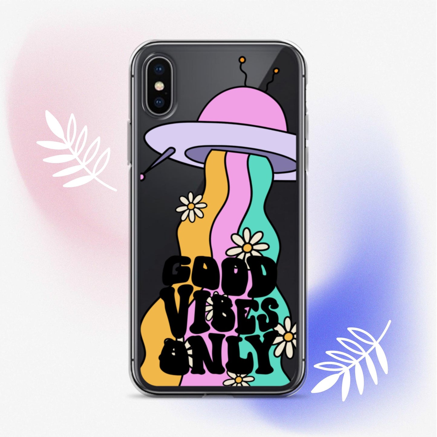 Good Vibes Alien - Clear Case for iPhone®