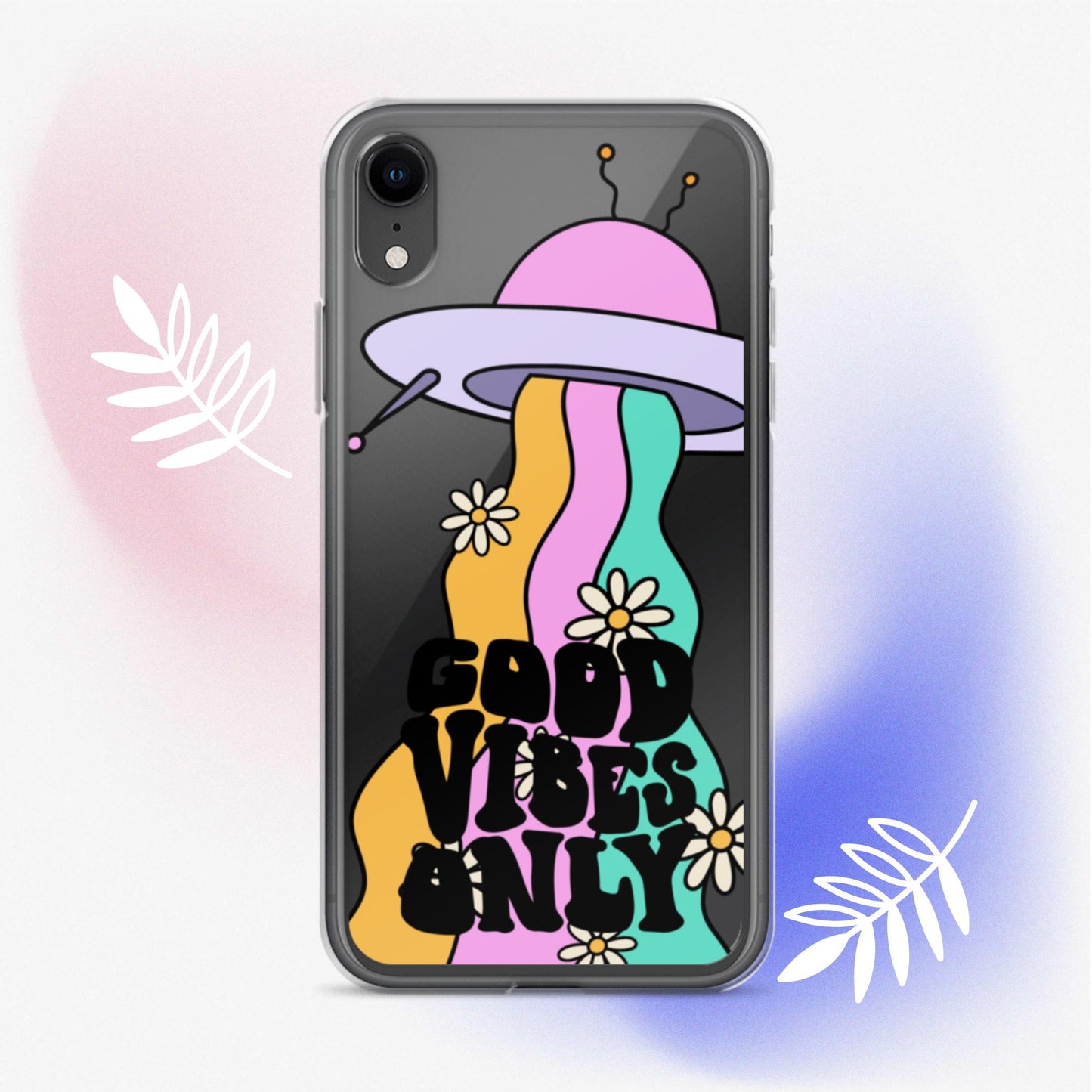 Good Vibes Alien - Clear Case for iPhone®