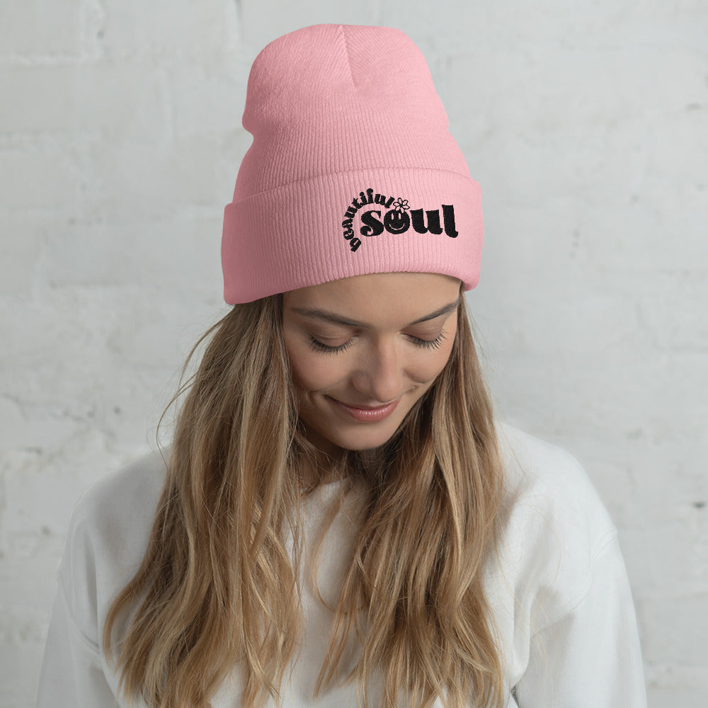 Beautiful Soul Embroidered Cuffed Beanie