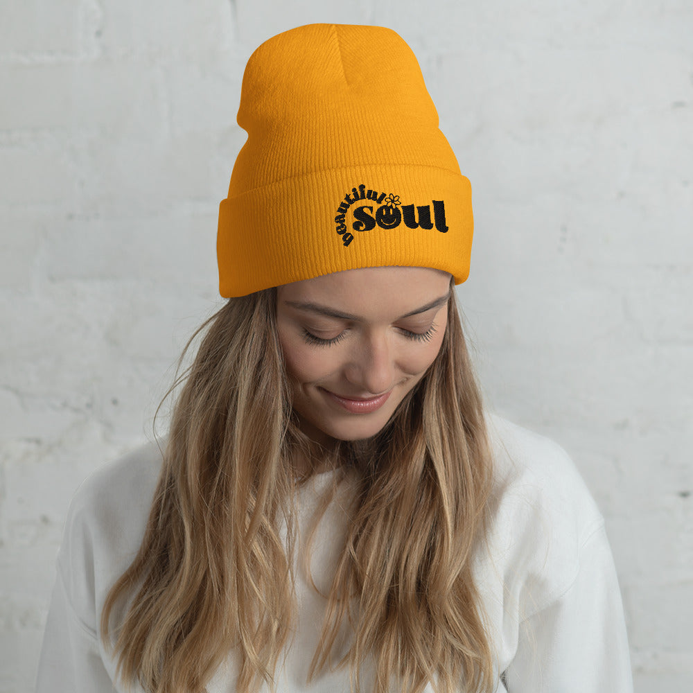 Beautiful Soul Embroidered Cuffed Beanie