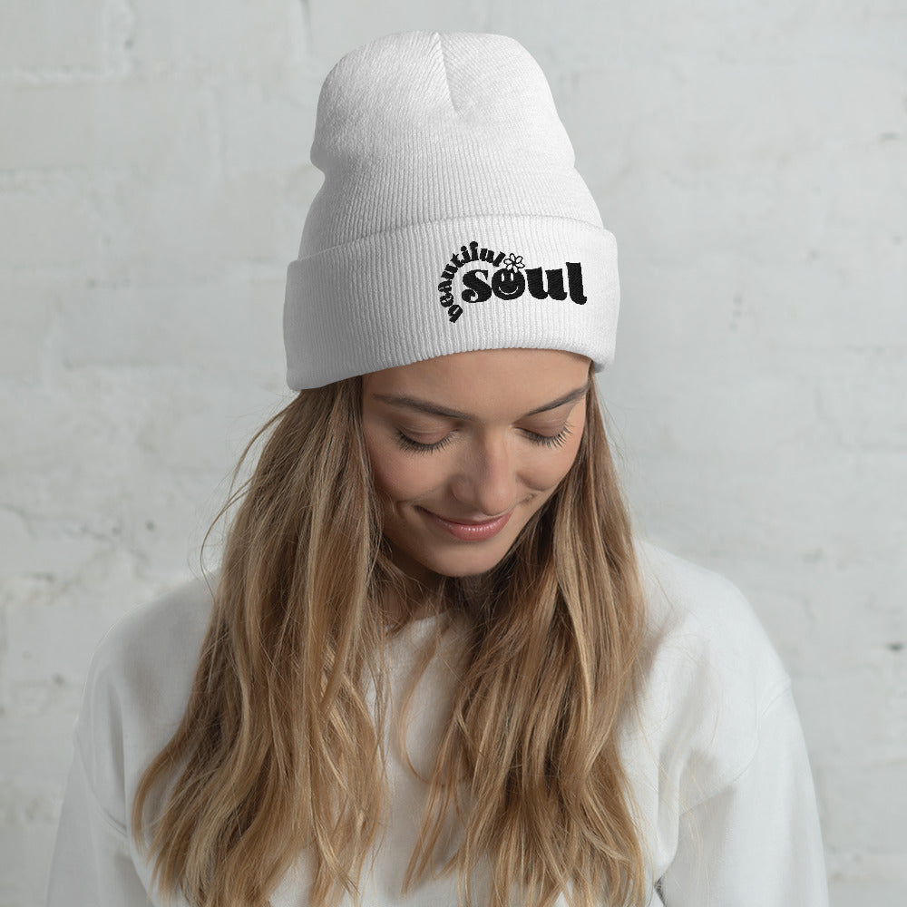 Beautiful Soul Embroidered Cuffed Beanie