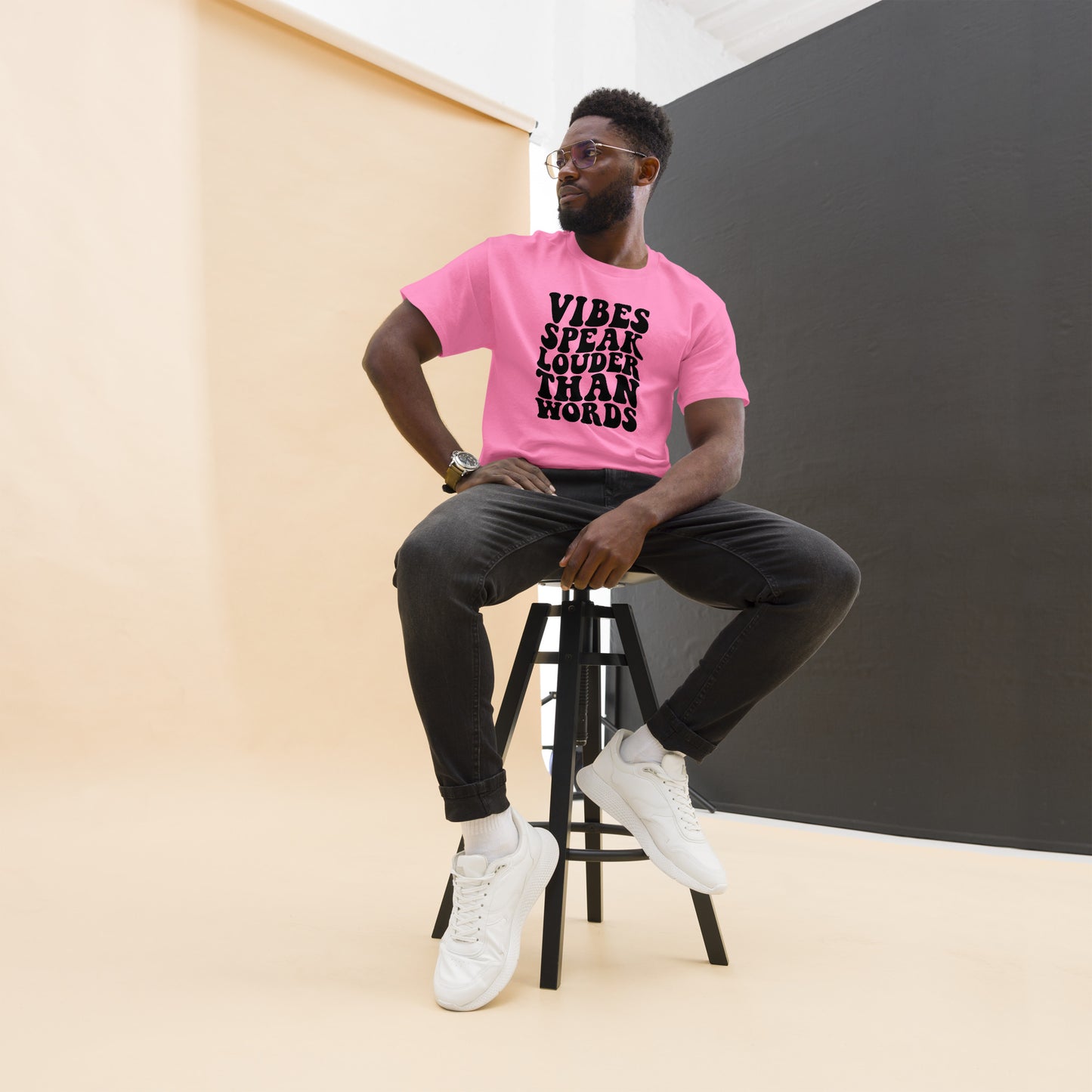 Vibes speak louder than words Men's classic tee