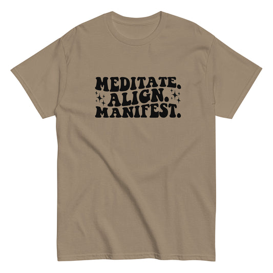 Meditate Align Manifest Men's classic tee