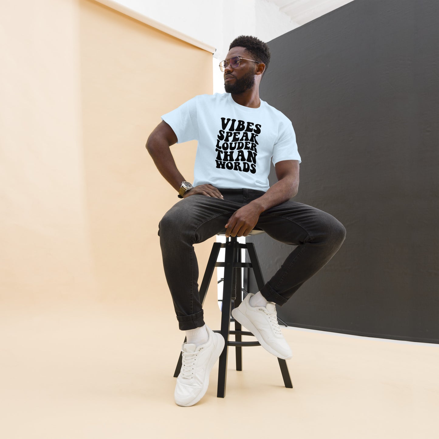 Vibes speak louder than words Men's classic tee