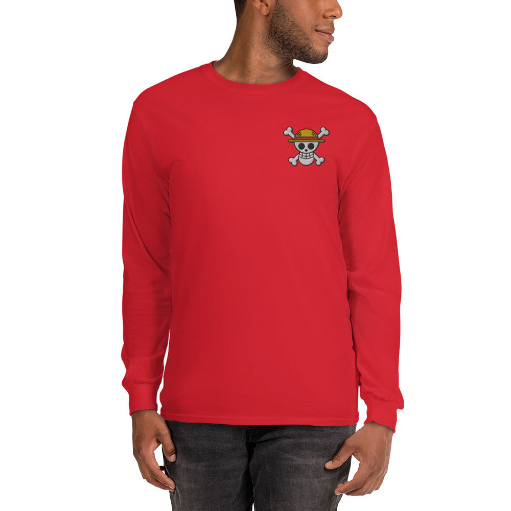 Jolly Roger Embroidered Men’s Long Sleeve Shirt