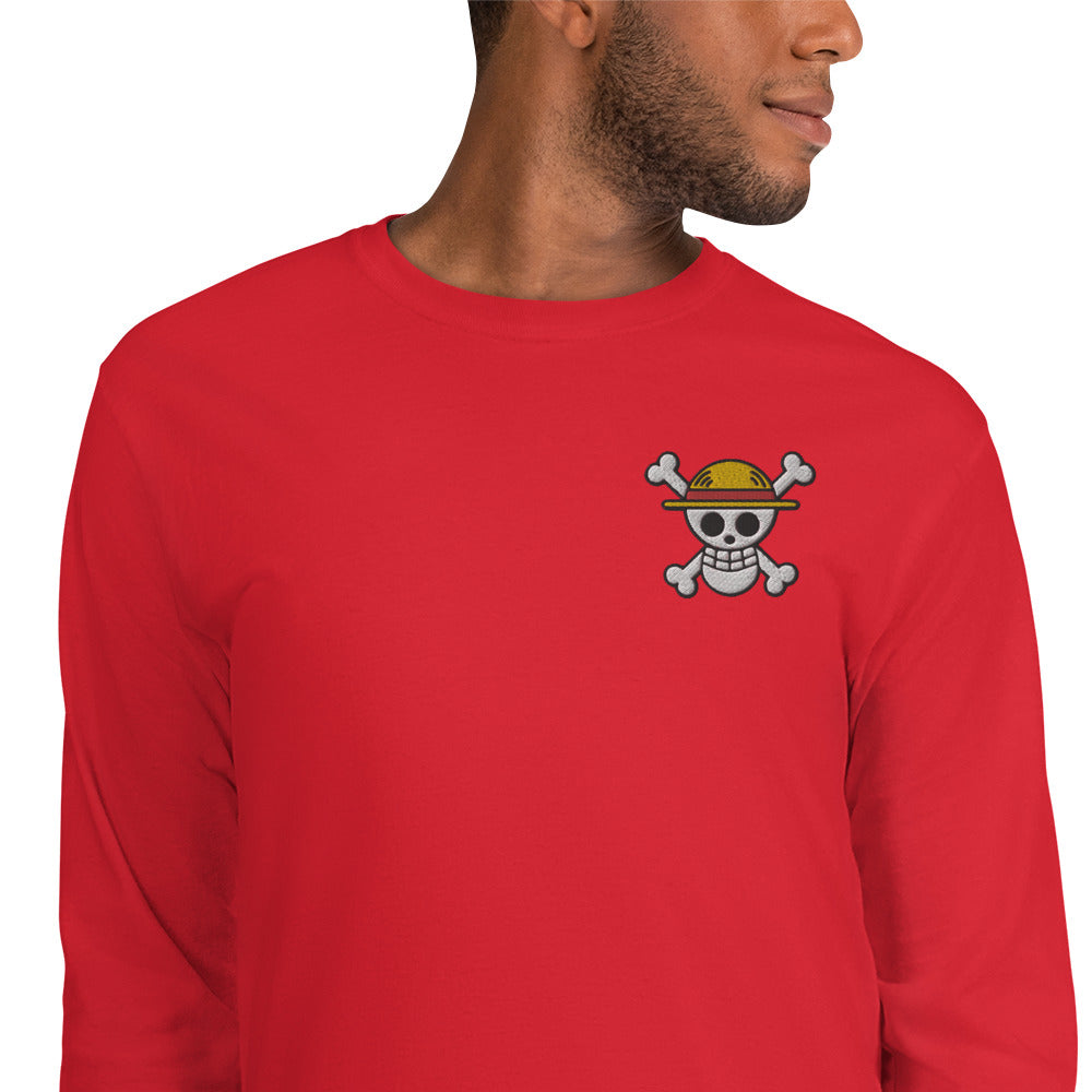 Jolly Roger Embroidered Men’s Long Sleeve Shirt