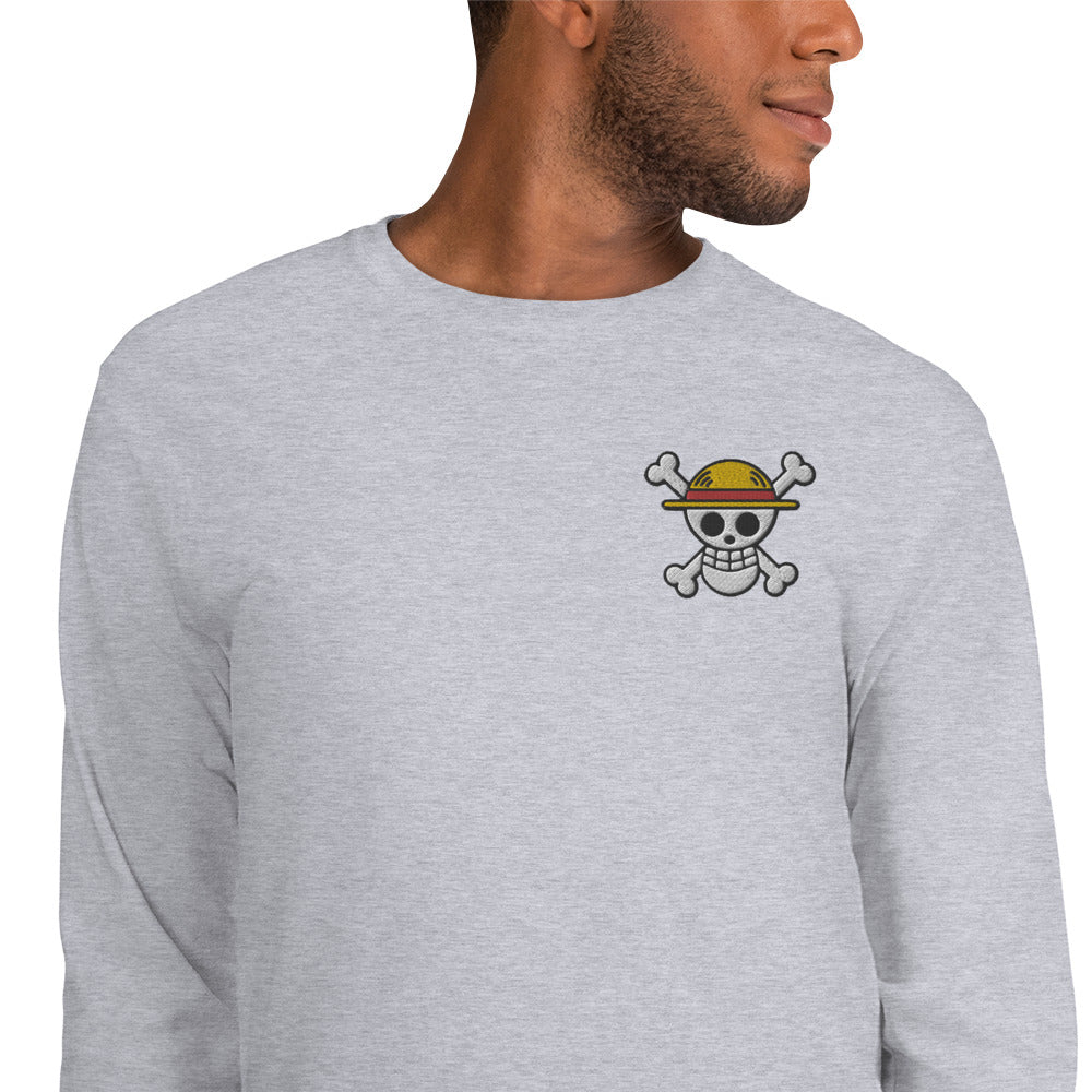 Jolly Roger Embroidered Men’s Long Sleeve Shirt