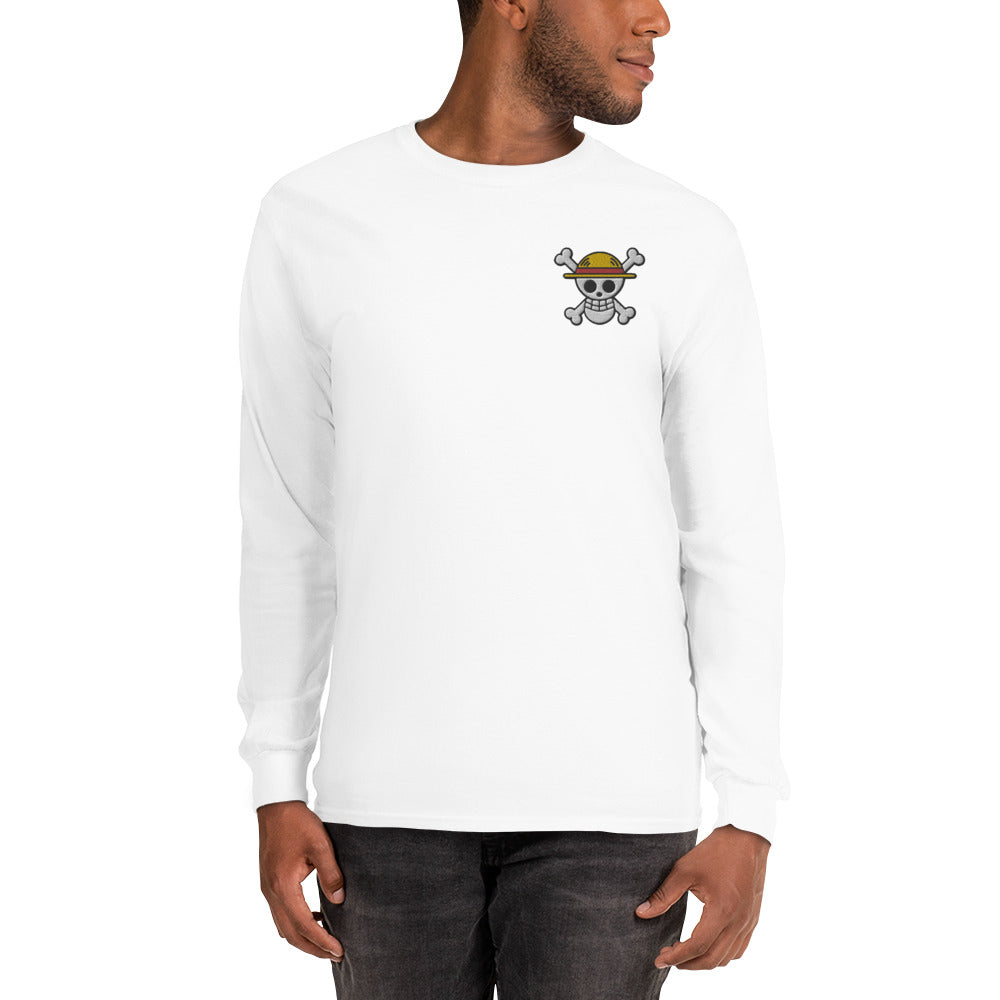 Jolly Roger Embroidered Men’s Long Sleeve Shirt