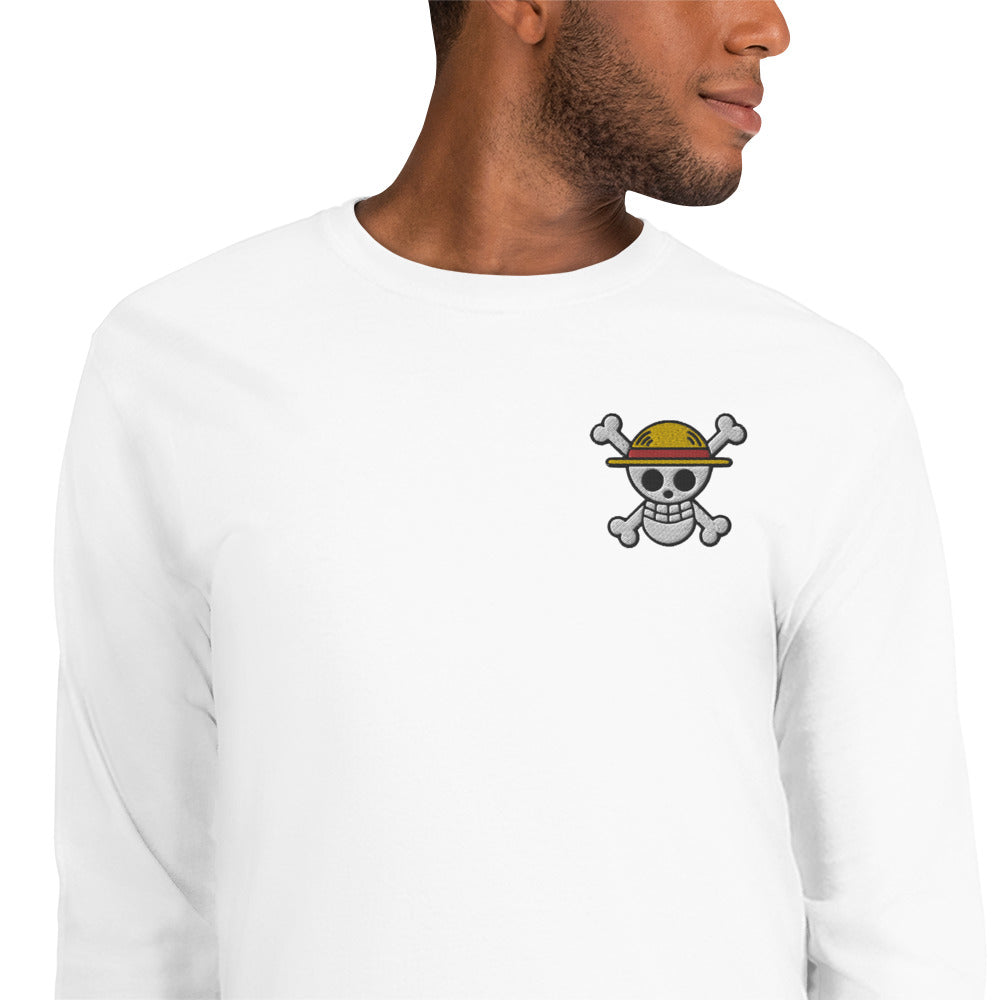 Jolly Roger Embroidered Men’s Long Sleeve Shirt