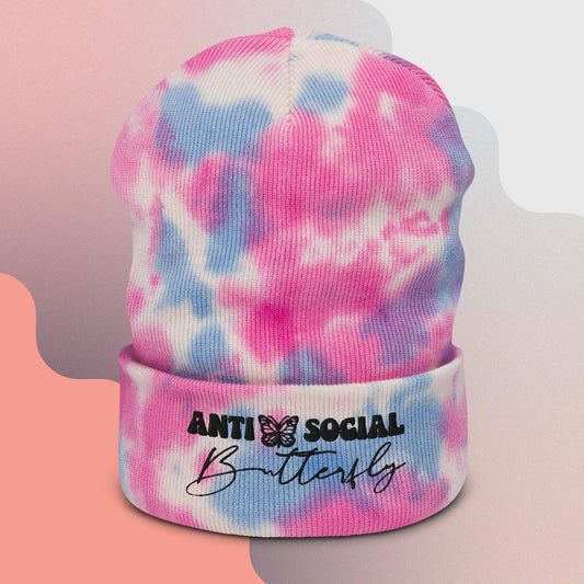 Anti-Social Tie-dye beanie