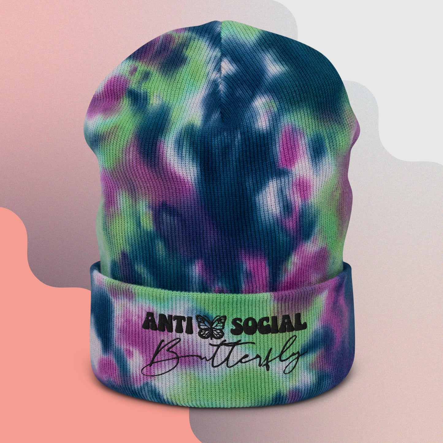 Anti-Social Tie-dye beanie