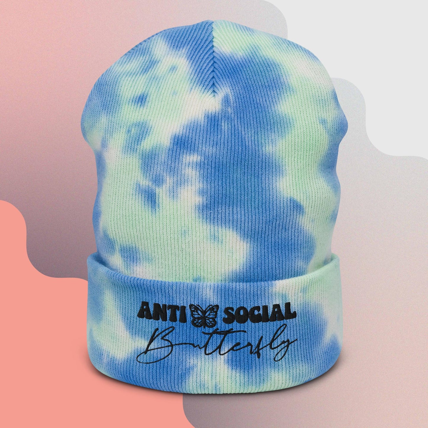 Anti-Social Tie-dye beanie