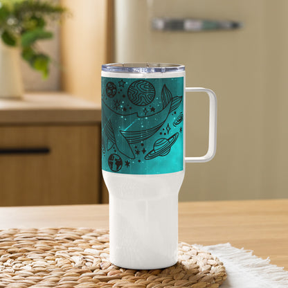 Space Whale - Travel mug with a handle