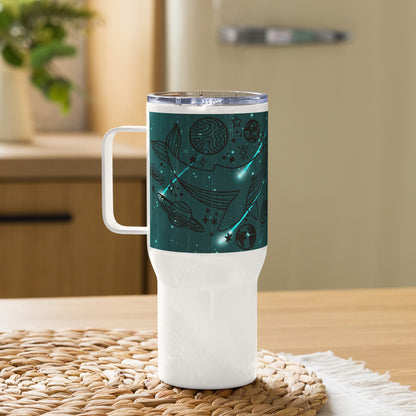 Space Whale - Travel mug with a handle