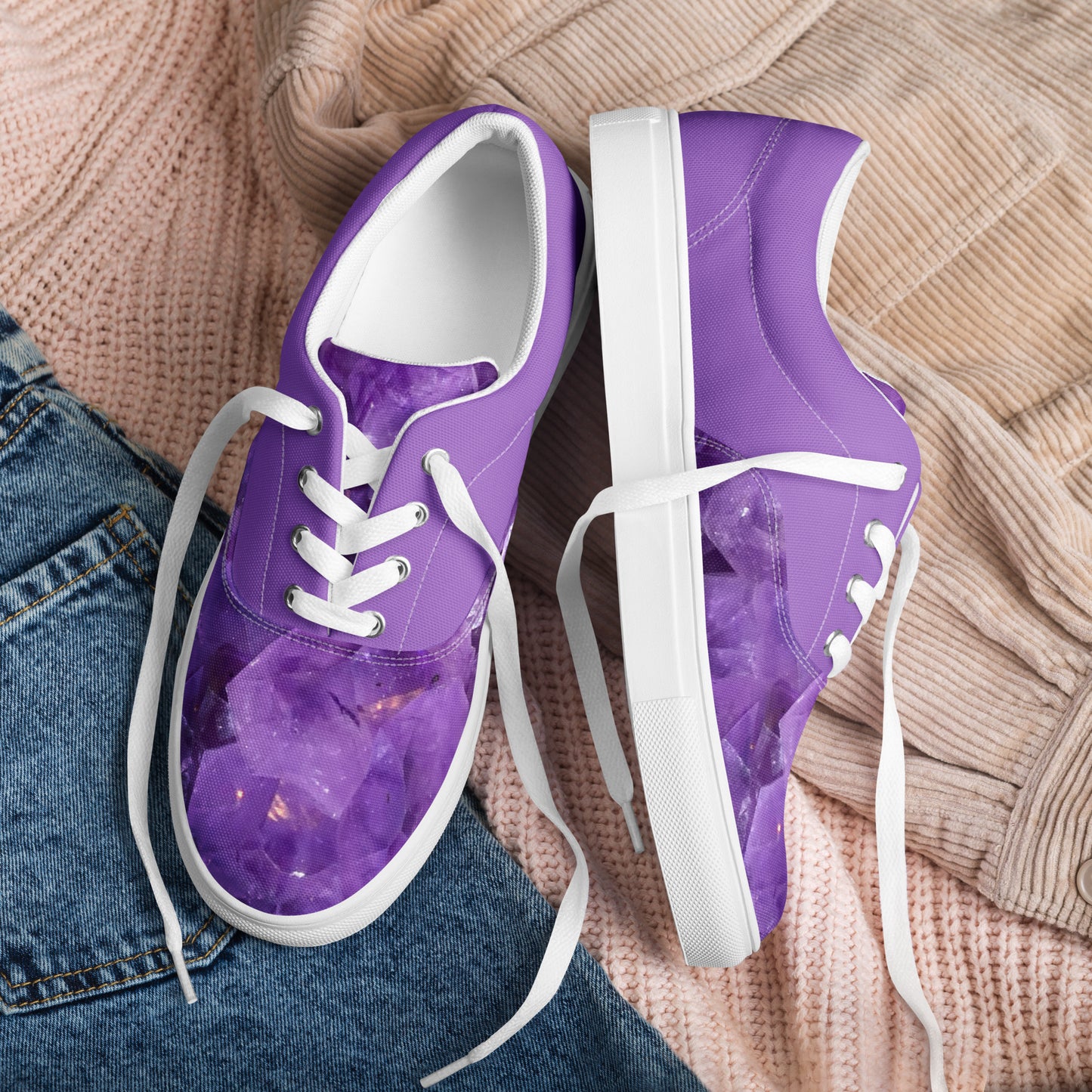 Amethyst Women’s lace-up canvas shoes