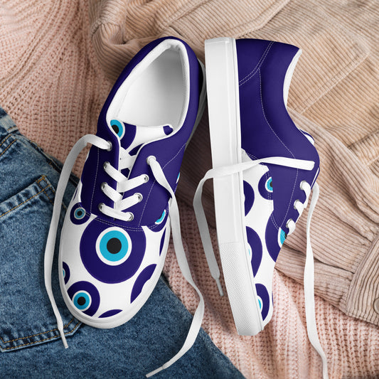 Evil Eye Women’s lace-up canvas shoes