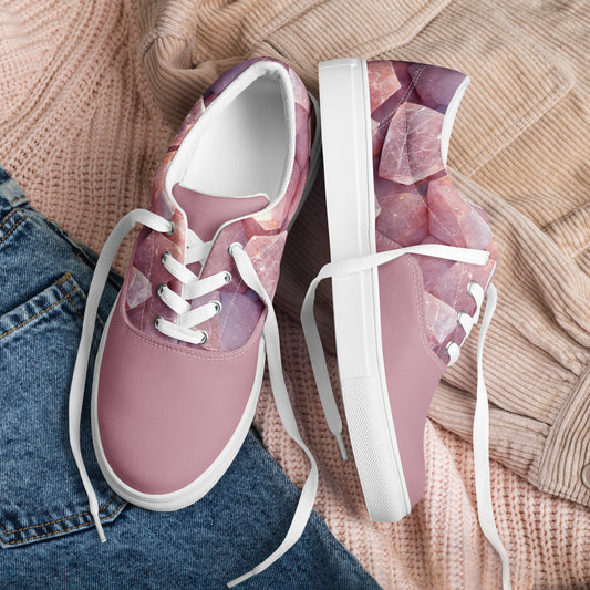 Rose Quartz Women’s lace-up canvas shoes